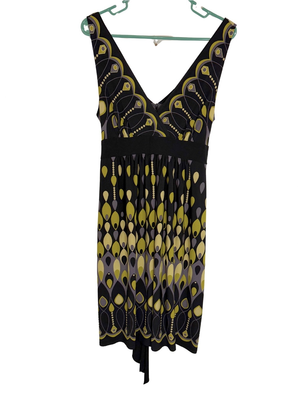Connected Apparel Multicolor Patterned Sleeveless Knee Length Dress